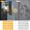 Inowel Wall Lights Outdoor Lantern with Dusk to Dawn Sensor E26 Bulb (Not Include) Max 28W 32331 - Black