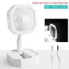 Rechargeable Mini Desktop Fan w/ Light - USB Powered