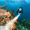 Rechargeable Diver Light LED Underwater Torch Lamp Waterproof Dive Lamp - Black - Diver flashlight