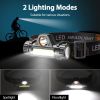 2 Packs Rechargeable Headlamp IPX4 Waterproof Headlight Flashlight  - Black