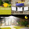 230 LED Ultra Bright Solar Wall Lights; Waterproof Rotatable Motion Sensor Light For Outdoor Porch Yard Wall - Cold White