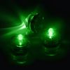 3Pcs Submersible LED Tea Lights Waterproof Candle Lights Battery Operated Lamp - Green