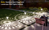 Solar Pathway Lights, Solar Garden Lights Outdoor White, Waterproof Led Path Lights for Yard, Patio, Landscape, Walkway - 4 pcs