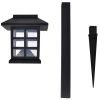 vidaXL Outdoor Solar Lamp LED Light Set 12 pcs with Spike 3.4"x3.4"x15" - Black