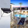 208LED Solar PIR (Automatic Human Body Induction) Garden Waterproof Outdoor Wall Light/Lighting Customized  - Black