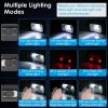 Rechargeable Motion Sensor Headlamp 9 Light Modes Hand Wave Headlight Phone Charging Torch Flashlight for Fishing Running Camping Hiking - Black