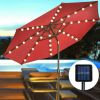 104 LEDs Solar-Powered String Light Fit 8-Rib 8/9/10ft Aluminum Outdoor Patio Umbrella - Warm White