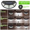 Wall Solar Powered Lights Outdoor 102 LEDs IP65 Waterproof Solar Lamps - Black