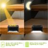 4Pcs Solar Powered LED Step Lights Outdoor Water-Resistant Dusk To Dawn Sensor Fence Lamps For Stairs Yard Railing - Black