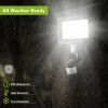 Solar Lights 1000lm Wall Lights Solar Flood Lights with Light Sensitivity 120 Degree Motion Sensor IP65 Waterproof - Black