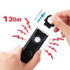 USB Chargeable Personal Safety Alarm Keychain 130 DB With LED Light For Outdoors - Black