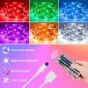 LED Strip Lights 16.4FT 150 LEDs RGB Color Changing Lamp IP65 Waterproof 5050 LED Dimmable LED Decorative Lights  - White