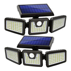 2 Pack Solar Lights Outdoor 128 LED 800LM Cordless LED Solar Motion Sensor Lights IP65 Waterproof Security LED Flood Light - Solar Lights Outdoor