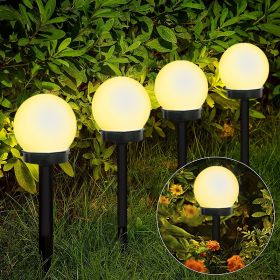 2/4/8pcs Led Solar Garden Light Solar Lamp Outdoor Waterproof Lawn Light Pathway Landscape Lamp For Home Yard Driveway Lawn Park - Warm light - 2pcs