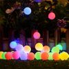 20ft 30 LED Solar String Ball Lights Outdoor Waterproof Warm White Garden Decor - Light