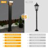 Inowel Outdoor Pathway Lights LED Bollard Light Landscape Path Light Modern Waterproof Driveway Lights 11706 - Black - 23.62in