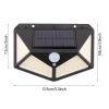 100 LED Solar Powered Light Motion Sensor Wall Yard Garden Outdoor Street Light - 1 pcs