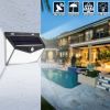 208LED Solar PIR (Automatic Human Body Induction) Garden Waterproof Outdoor Wall Light/Lighting Customized  - Black