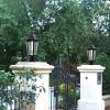 Outdoor Garden Patio Driveway Yard Lantern Lamp Fixture Post Pole Light  - Black - Yard Lantern Lamp