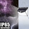 208LED Solar PIR (Automatic Human Body Induction) Garden Waterproof Outdoor Wall Light/Lighting Customized  - Black