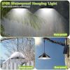 Solar Shed Lights Dual Lighting Heads Dimmable Timing Dusk To Dawn Sensor Hanging Lamp IP65 Waterproof Remote Control - Dual Head - White