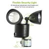 Solar Lights 22LEDs Outdoor Security Lights Motion Sensor IP44 Water-Resistant 360Degree Rotatable Dual Heads  - Black