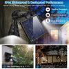 Solar Lights Outdoor Solar Power Motion Sensor Spotlights 2000lm Security Lights w/ Dual Head - Black