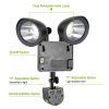 Solar Lights 22LEDs Outdoor Security Lights Motion Sensor IP44 Water-Resistant 360Degree Rotatable Dual Heads  - Black