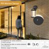 Dusk to Dawn Sensor Outdoor Wall Lights;  Aluminum Exterior;  Fixture Wall Sconce - black