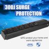 Bosonshop Surge Protector Power Strip with Outlets and USB Charging Ports 6-Foot Cord for Home, Office -Black (2, 5 outlets+2 USB) - KM3732