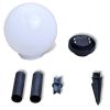 Outdoor Path Garden Solar Lamp Solar Ball Light LED 7.9" 3pcs with Ground Spike - White