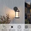 Dusk to Dawn Sensor Outdoor Wall Lights;  Aluminum Exterior;  Fixture Wall Sconce - black