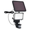 Garden Solar Powered LED Spotlight with Sensor Black - Black