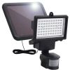 Garden Solar Powered LED Spotlight with Sensor Black - Black