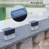 Changing Mode for Stairs Patio Solar Powered Light Outdoor Lamp - Black