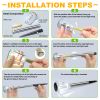 Solar Pathway Lights, Solar Garden Lights Outdoor White, Waterproof Led Path Lights for Yard, Patio, Landscape, Walkway - 12pcs