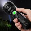 USB Rechargeable Waterproof Lamp Ultra Bright Powerful LED Flashlight - Black - LED Flashlight