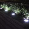 Garden Light with 8 LED Light Sensor Solar Ground Lights - Black