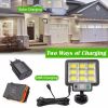 COB Solar Street Light Motion Sensor Outdoor Commercial Wall Lamp US - as picture