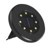 Garden Light with 8 LED Light Sensor Solar Ground Lights - Black